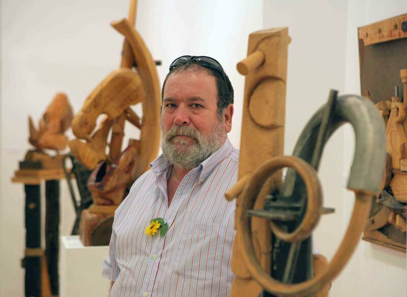 Eugenio de la Torre en una de sus exposiciones