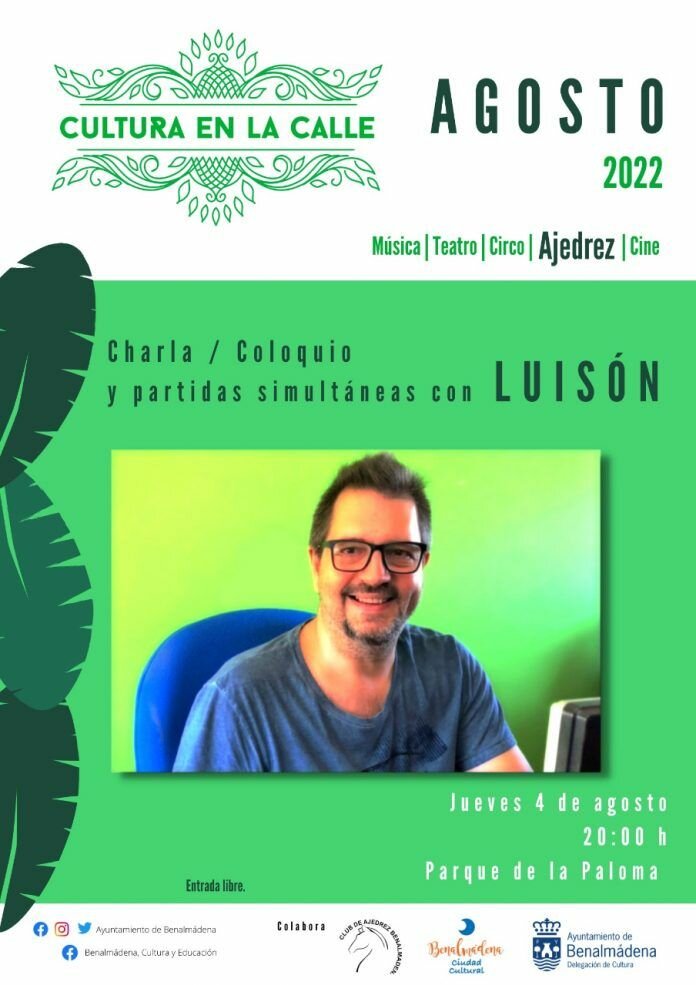 Cartel de Charla y partidas de ajedrez