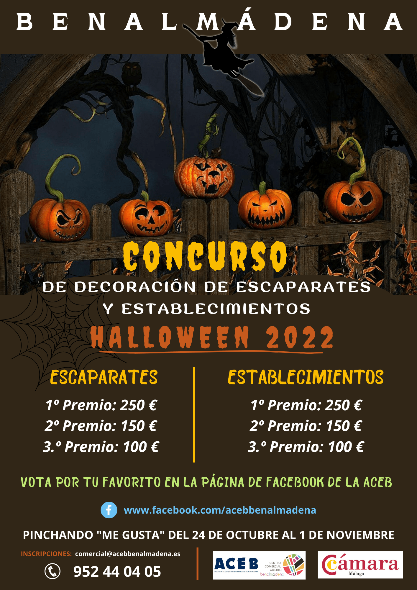 La ACEB convoca el concurso de decoración de Halloween, con 1.000 euros en premios en metálico Cartel concurso HALLOWEEN 2022
