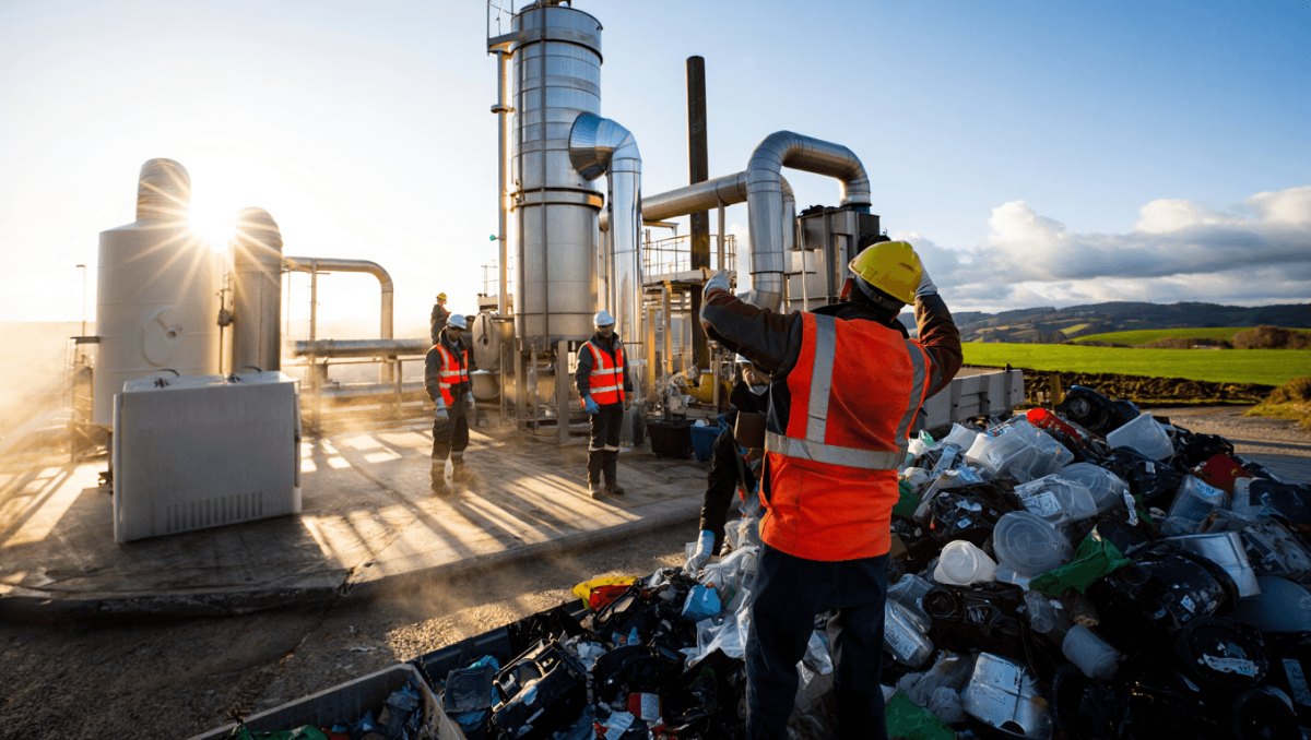 Llega a España la prueba de fuego: una planta móvil diseñada en Ámsterdam convierte la basura plástica en petróleo para hacer plástico nuevo