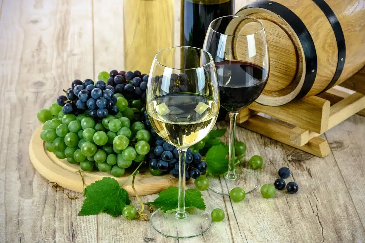 Profesionales de turismo degustando jamón y vinos en una jornada de negocio
